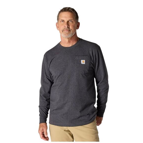 Carhartt Original Fit L Long-Sleeve Pocket T-Shirt Dark Gray Mens Size 2XL - Picture 1 of 4